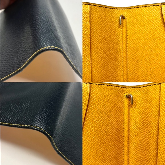 Hermès black/Yellow Grand Modele Agenda/ Card Case - Picture 8 of 8